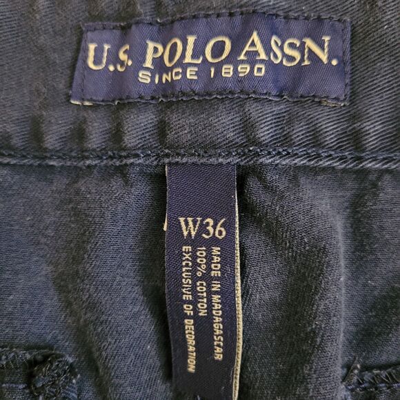 U.S. Polo Assn.  Navy Blue Cargo Shorts W36 Golf Causal Sportswear - Picture 6 of 7